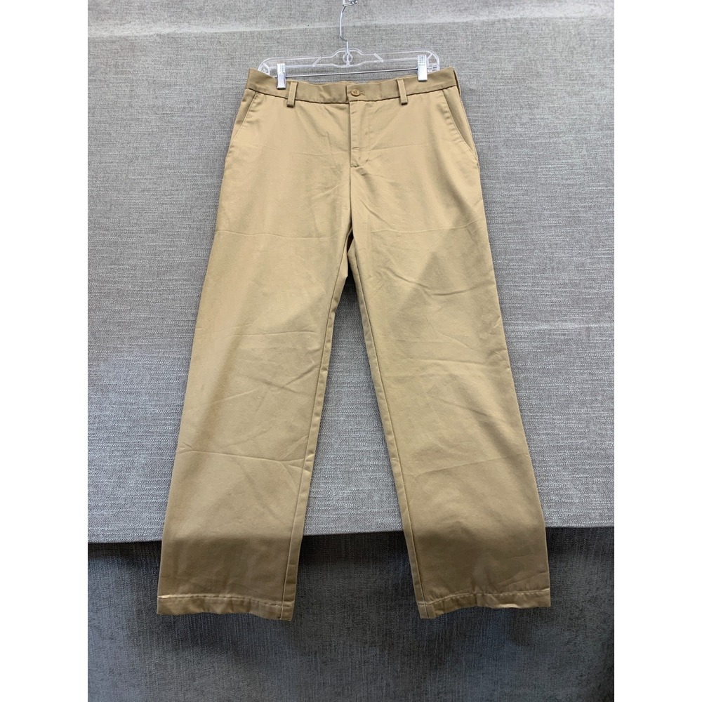 Izod American Chino Pants Mens 32x30 Tan Slim Fit Straight Leg Mid Rise Casual‎